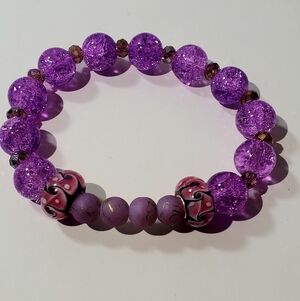 Purple Beaded Bracelet